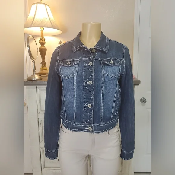 Maurices Denim Jacket with Button Closure - Picture 2 of 8